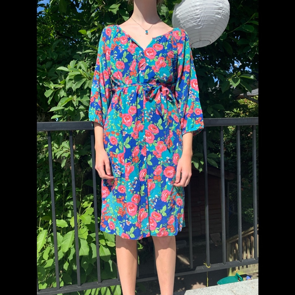 Ella Moss dress button front sz L